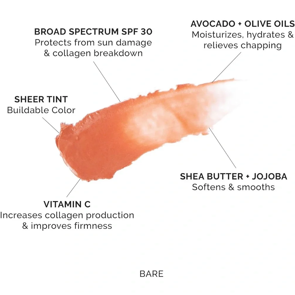 NIB MDSolarSciences Hydrating Sheer Lip Balm SPF 30 in Bare